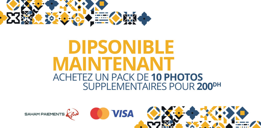 Achat de Packs 10 Photos, paiement en ligne activé
